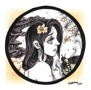 Doria Watercolor & Ink Illustration