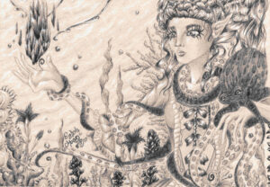 Swirling depths Drawing