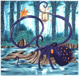 Unusual Friends Watercolor & Gouache Painting